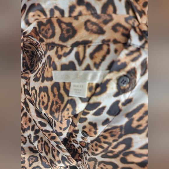 Boston Proper Long Leopard Shirt XS - Picture 7 of 9